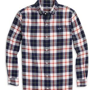 Boys' Cotton Twill Plaid Shirt